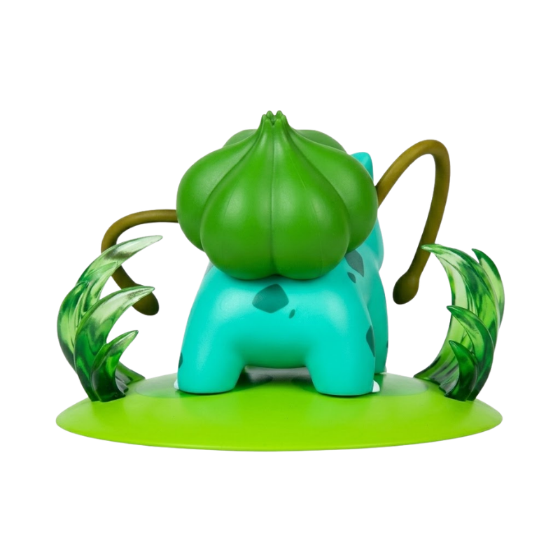 Figura de Bulbasaur, el famoso Pokémon de tipo Planta y Veneno.