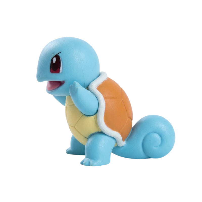 Figurine Carapuce bleue inspirée du personnage emblématique de l’univers Pokémon.