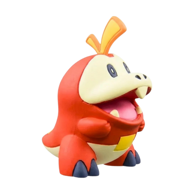 Figurine de collection Chochodile Pokémon avec des détails soignés et des couleurs vives.