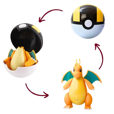 Figurine Dracolosse Pokémon au design détaillé et authentique. 
