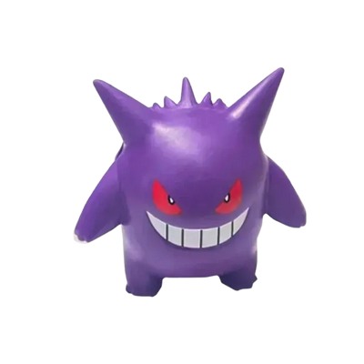 Figurine Ectoplasma Pokémon violette avec son sourire malicieux et son apparence mystérieuse.