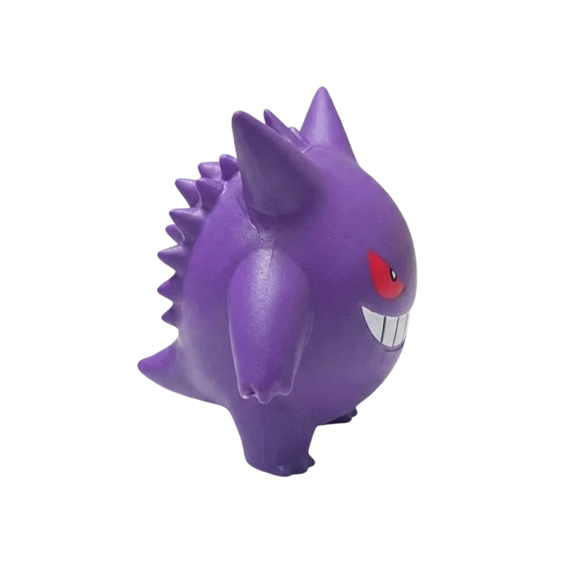 Figurine Ectoplasma violette inspirée du personnage emblématique de l’univers Pokémon.