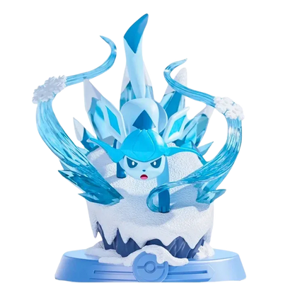 Figura Pokémon que representa a Glaceon en una pose elegante.