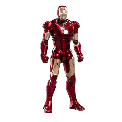 Figurine Iron Monger Marvel avec son imposante armure grise et son apparence puissante.