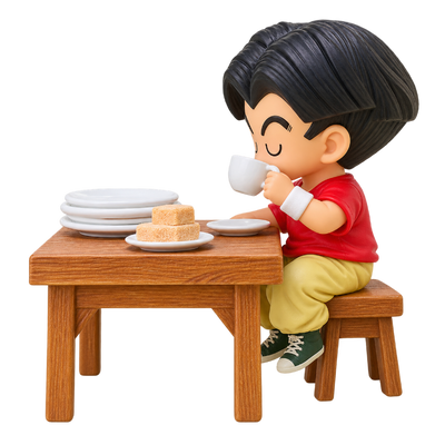 Krillin Dinner anime collectible statue