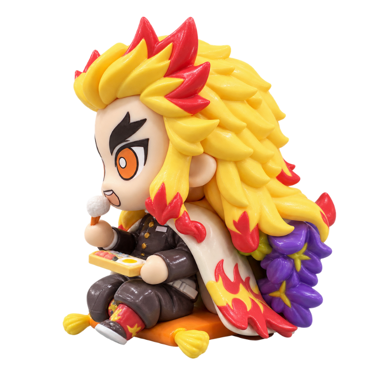 Figurine Kyojuro Rengoku Kawaii de Demon Slayer en détail