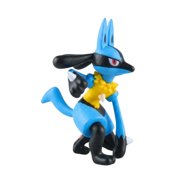 Figurine décorative Lucario avec ses pointes caractéristiques et son expression déterminée.