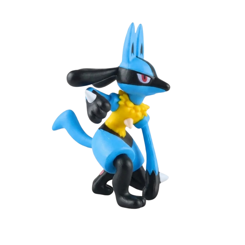 Figurine décorative Lucario avec ses pointes caractéristiques et son expression déterminée.