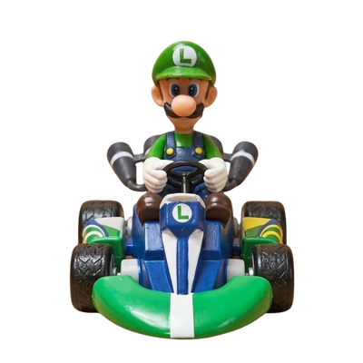 Figura de Luigi, ideal para los apasionados de Mario Kart y de los videojuegos.