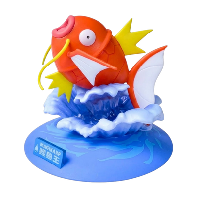 Figurine Magicarpe orange inspirée du personnage emblématique de l’univers Pokémon.