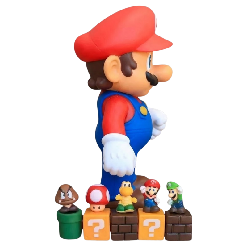 Figura de Mario, el personaje emblemático de Nintendo.