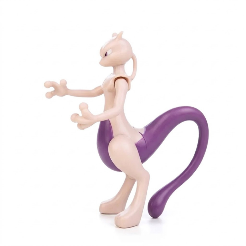 Figurine de collection Mewtwo Pokémon avec des détails soignés et des couleurs fidèles.