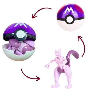 Figura de Mewtwo de Pokémon con un diseño detallado y cuidado.