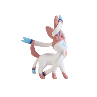 Figurine de collection Nymphali Pokémon avec des détails soignés et des couleurs douces.