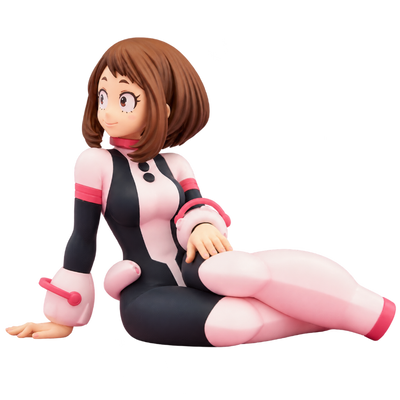 Figurine d’Ochaco Uraraka représentant la célèbre héroïne de My Hero Academia.