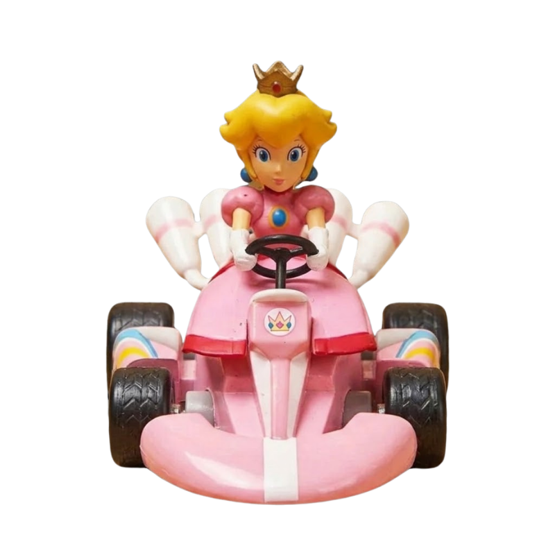 Figura de Peach con un diseño inspirado en el universo Mario Kart.