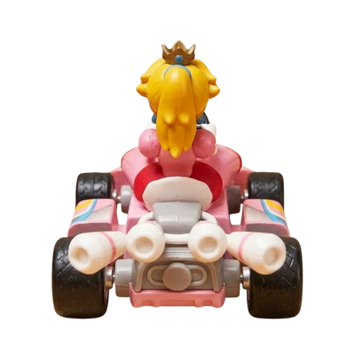 Figura de Super Mario que representa a Peach con su estilo Mario Kart.
