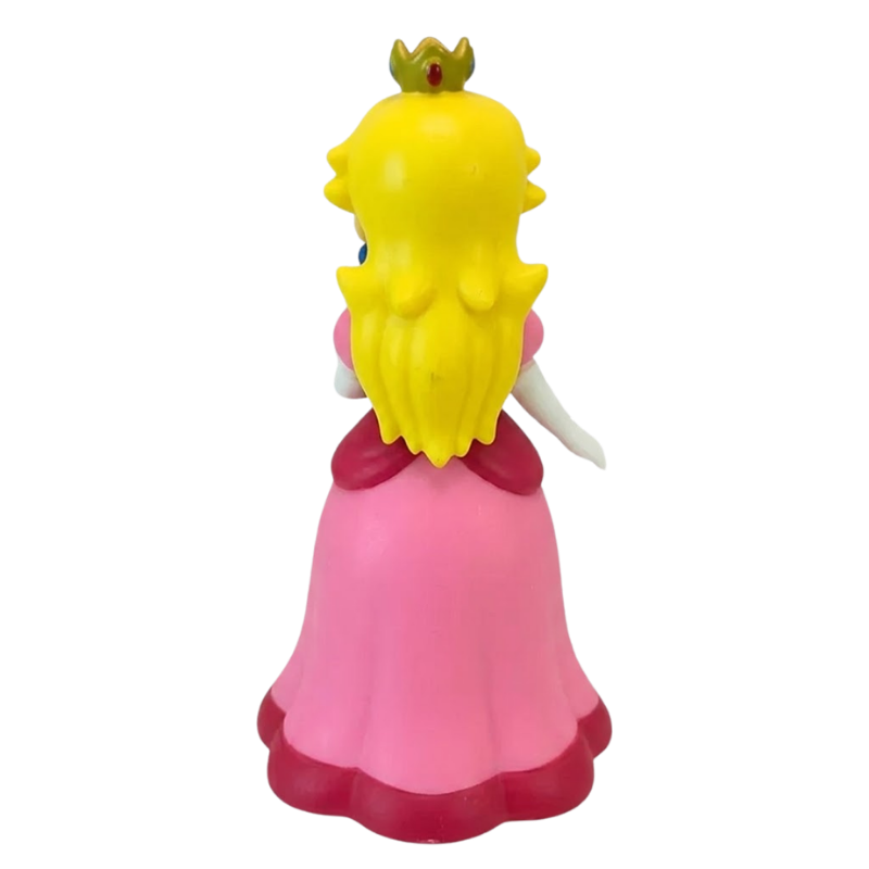 Figura de Super Mario que representa a la princesa Peach en una pose elegante.