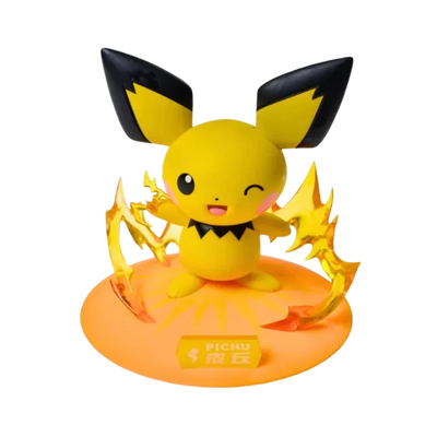Figura de Pichu inspirada en el universo Pokémon.