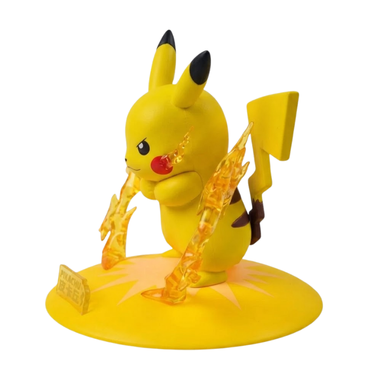Figurine de collection Pikachu Pokémon avec des détails soignés et des couleurs vives.