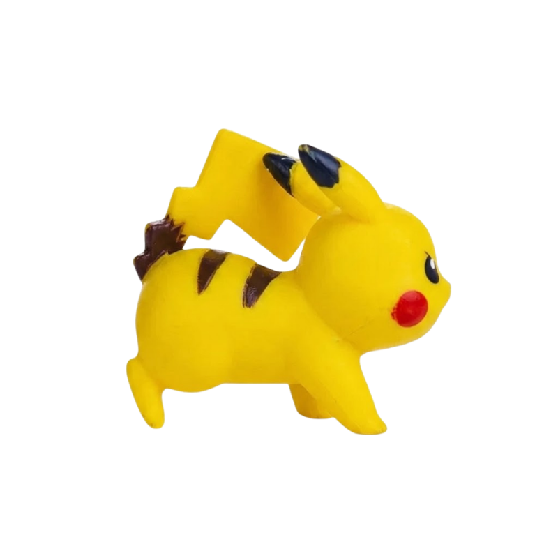 Figurine décorative Pikachu avec son sourire adorable et ses grands yeux expressifs.