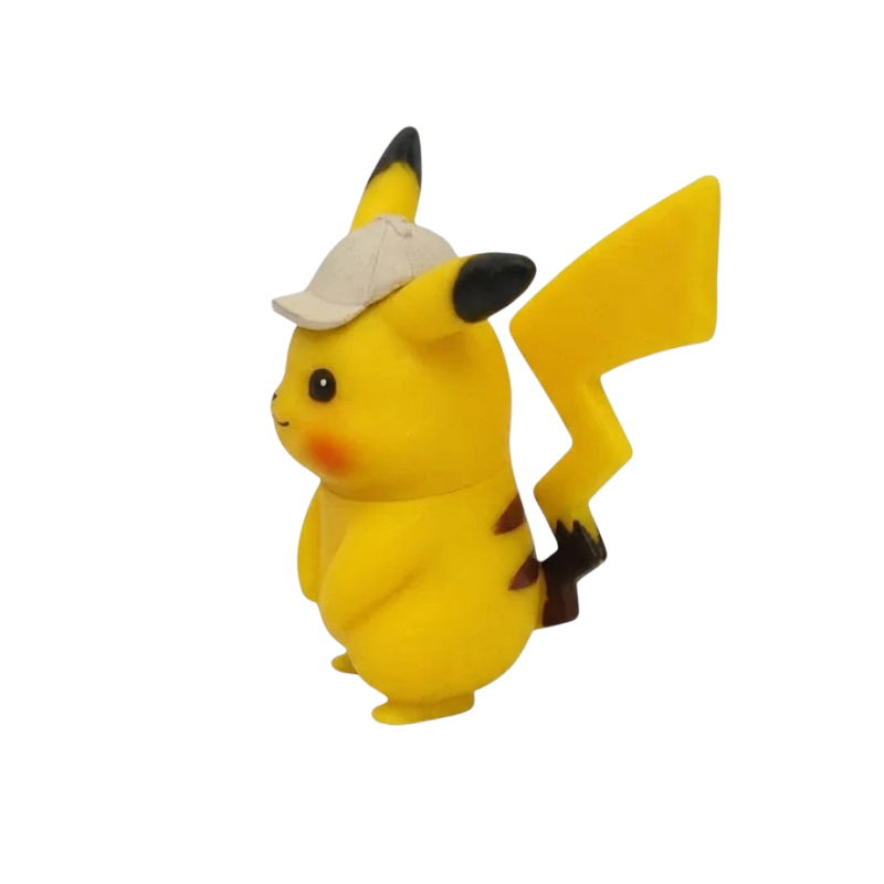Figurine Pikachu jaune inspirée du personnage emblématique de l’univers Pokémon.