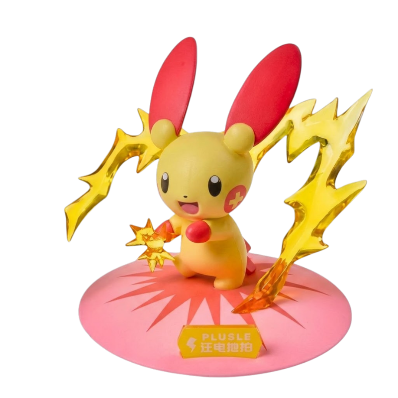 Figurine Posipi et Négapi inspirée des personnages emblématiques de l’univers Pokémon.