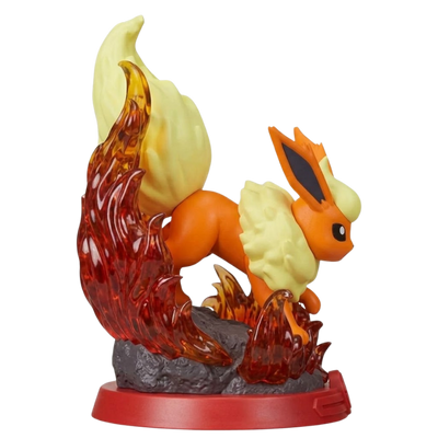 Figurine de Pyroli Pokémon avec un design détaillé fidèle au personnage original.