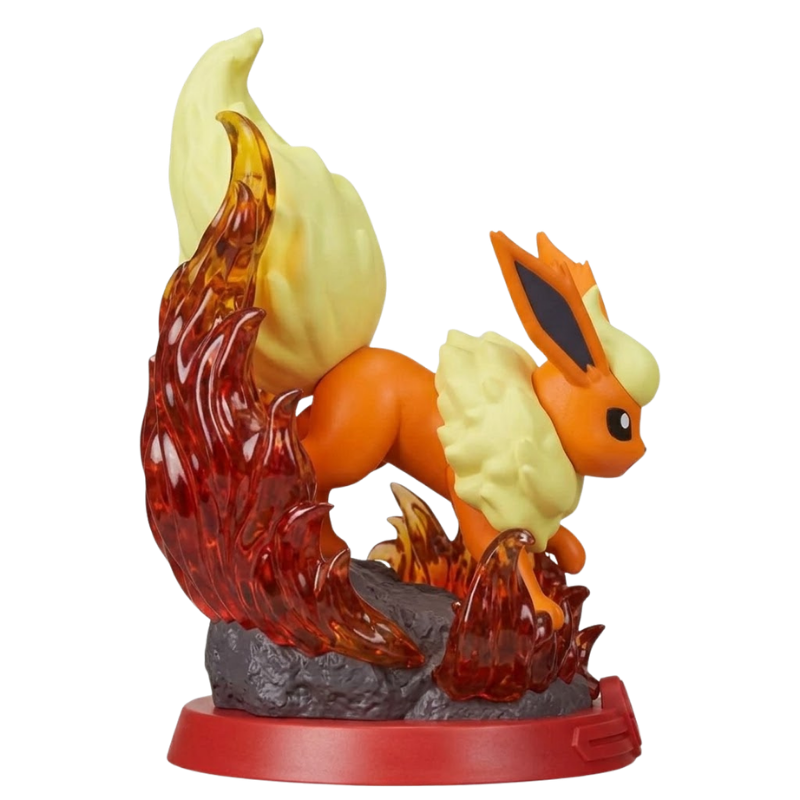 Figurine de Pyroli Pokémon avec un design détaillé fidèle au personnage original.