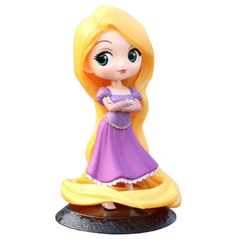 Figurine de Raiponce avec des détails soignés pour les collectionneurs.