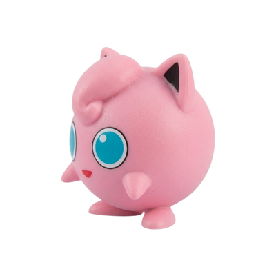 Figurine Rondoudou rose inspirée du personnage emblématique de l’univers Pokémon.