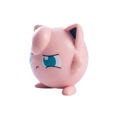 Figurine Pokémon Rondoudou représentant le célèbre Pokémon de type Normal et Fée.
