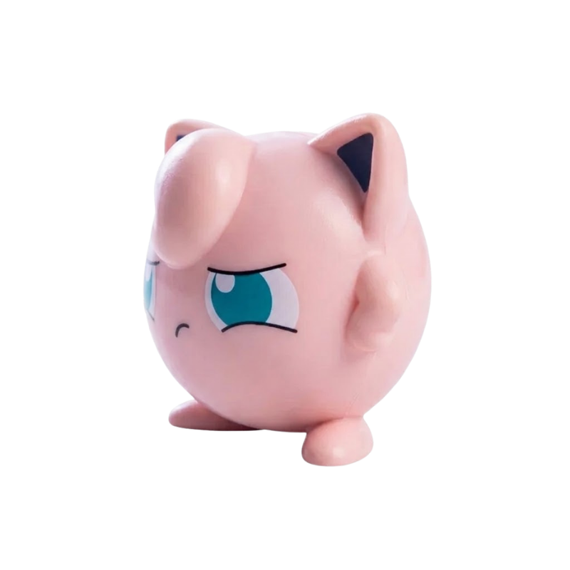 Figurine Pokémon Rondoudou représentant le célèbre Pokémon de type Normal et Fée.