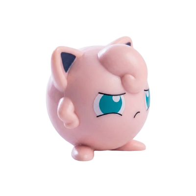 Figurine Rondoudou rose inspirée du personnage emblématique de l’univers Pokémon.