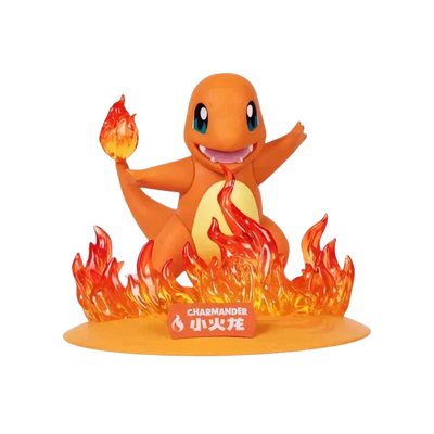 Figurine Salamèche inspirée de l’univers Pokémon.
