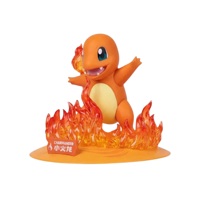 Figurine de Salamèche représentant le célèbre Pokémon de type Feu.