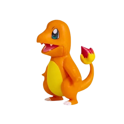 Figurine de collection Salamèche Pokémon avec des détails soignés et des couleurs vives