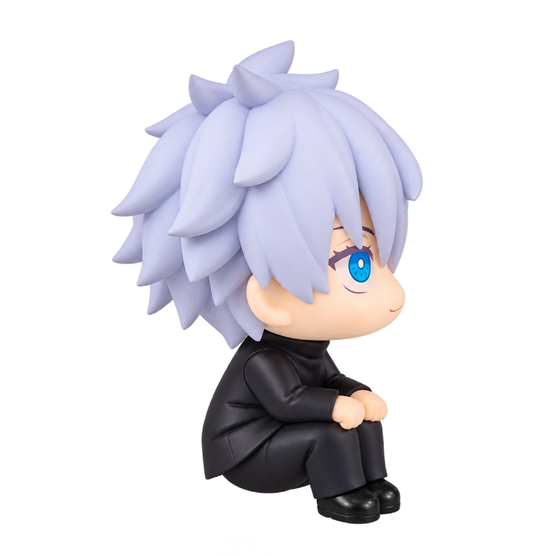 Figura decorativa de Satoru Gojo con estilo kawaii y un aspecto adorable.