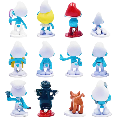Set de doce figuras de los Pitufos