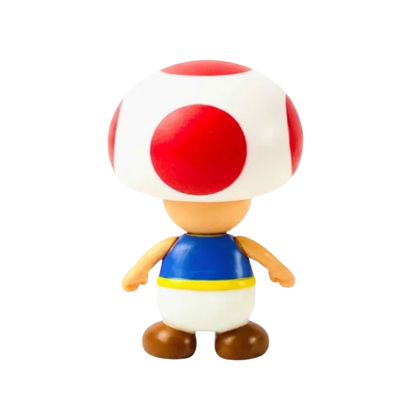 Figura de Super Mario que representa a Toad en una pose emblemática.