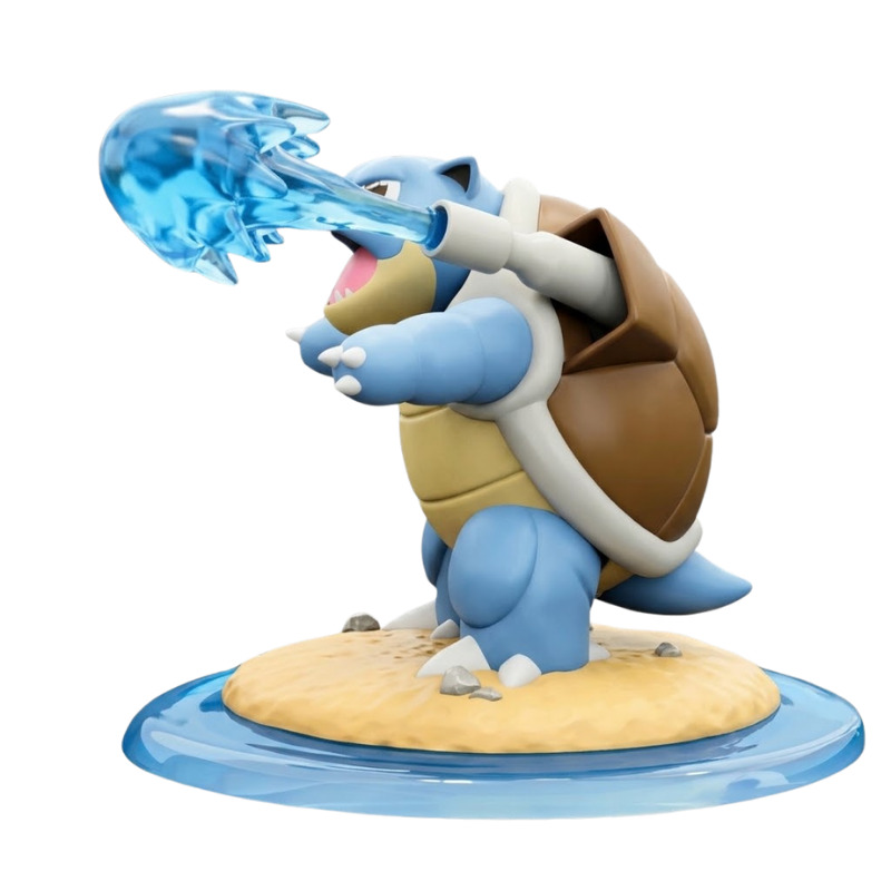 Figura de Blastoise, el famoso Pokémon de tipo Agua