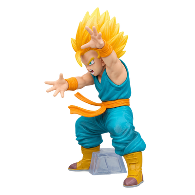 Figurine Trunks en transformation Super Saiyan inspirée de Dragon Ball Z