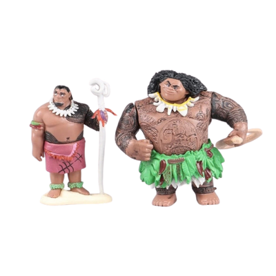 Lot de six figurines Vaiana décoration Disney
