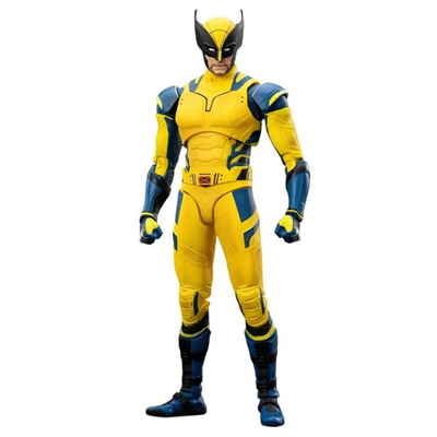 Figurine de collection Wolverine Marvel avec des détails soignés et des couleurs fidèles