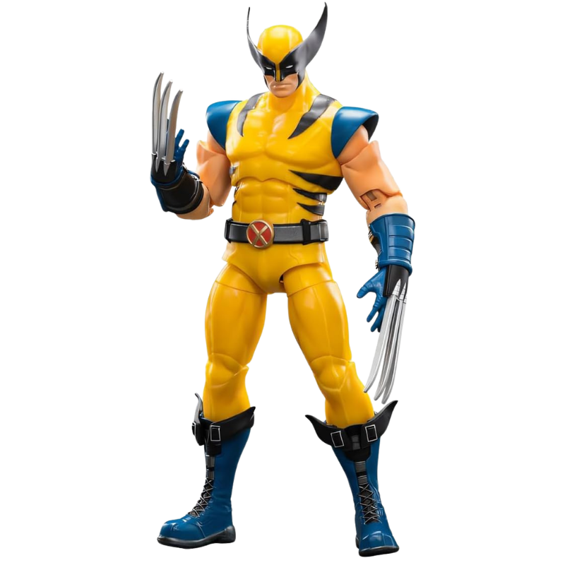 Figurine Wolverine Super War Marvel avec son armure de combat et son apparence puissante.