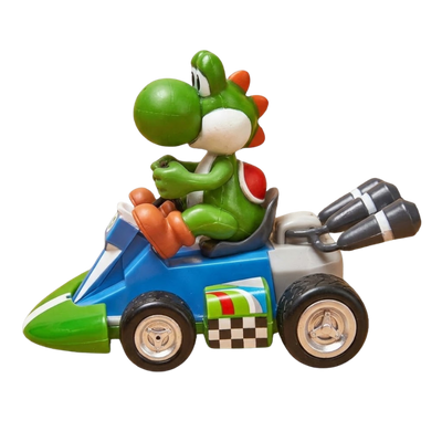 Figura de Yoshi con un diseño inspirado en el universo Mario Kart.