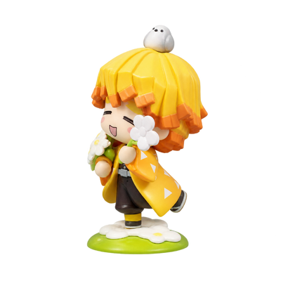 Figurine Zenitsu Agatsuma Kawaii de Demon Slayer vue de face