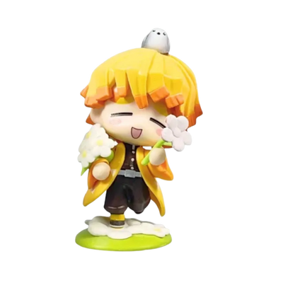 Figura de Zenitsu Agatsuma Kawaii con su aspecto emblemático