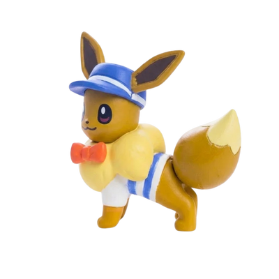 Figurine Évoli marron inspirée du personnage emblématique de l’univers Pokémon.