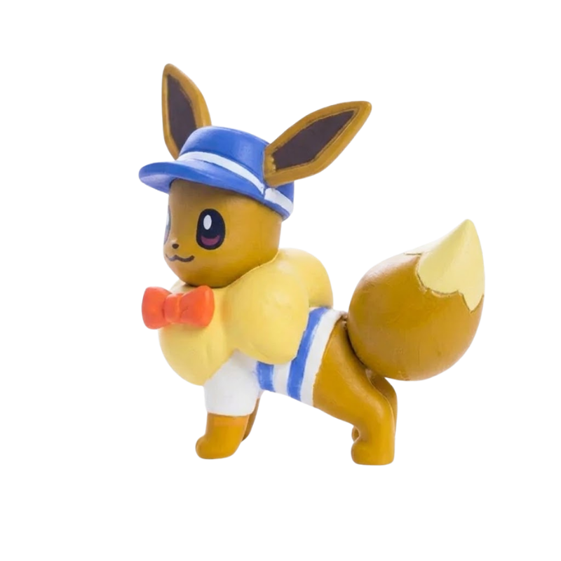 Figurine Évoli marron inspirée du personnage emblématique de l’univers Pokémon.